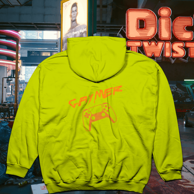 Gaymer NEON Yellow or NEON Orange hoodie
